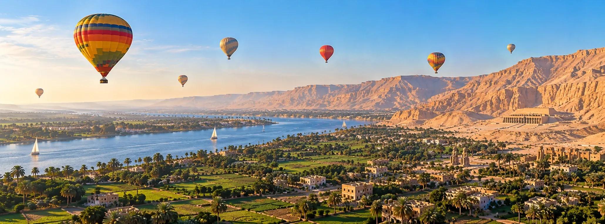 Luxor Hot Air Balloon Ride After Sunrise